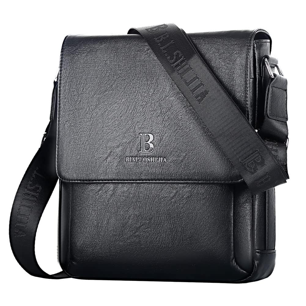 Leathario Men's Leather Shoulder Bag Crossbody Bag For Men Small Messenger For Work Business Satchel Casual