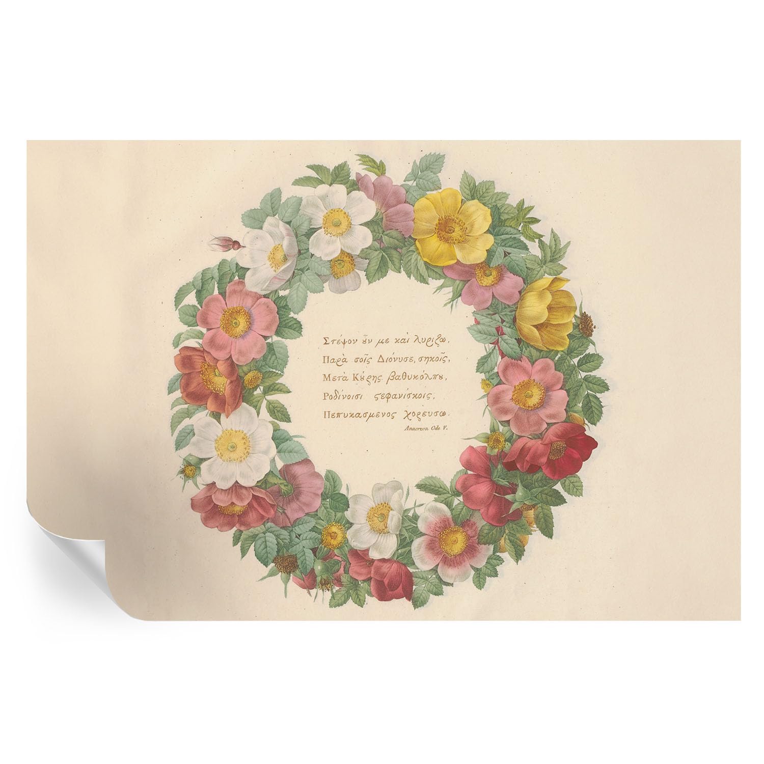 Mural floral adhesivo de 104x70 cm para decorar tu salón sin obras de forma rápida