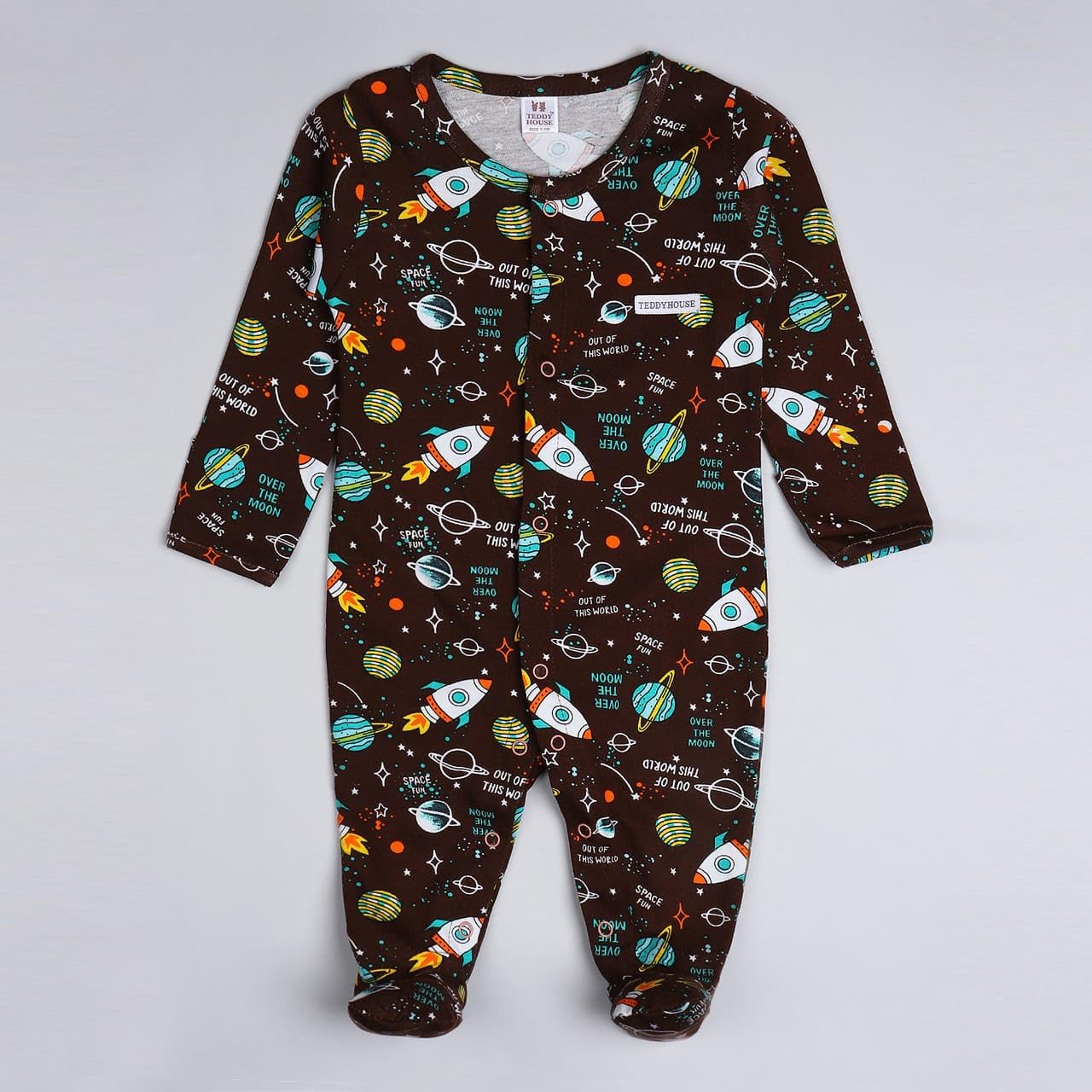 Guddu Duggu World Cotton Multi Color Romper Sleepsuit | Kids Romper | Jumpsuit for Baby Boy & Baby Girl | Infant Clothes (Red, 9-12 Months)-image-5