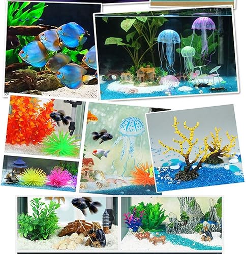 Miniatura 2 de XIZHI Piedras de vidrio de 1 libra, preciosas piedras de vidrio irregulares decoradas para acuario, piedras de cristal artificiales para acuario,