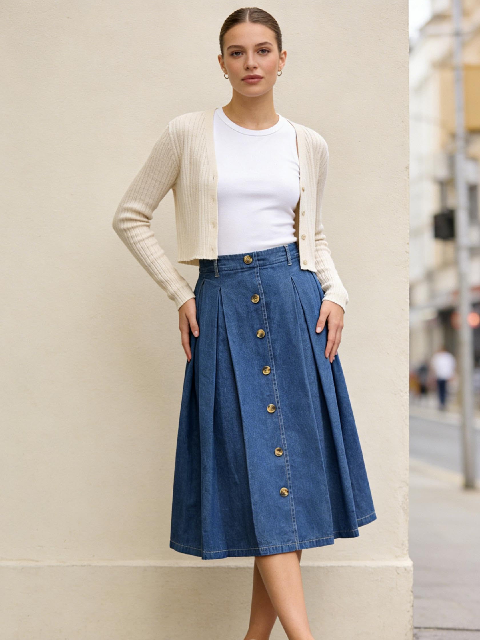 JayscreateEU Falda vaquera de verano para mujer, con bolsillo, falda ajustada, falda de cadera, falda en línea, falda con dobladillo, falda con flecos, negro, S