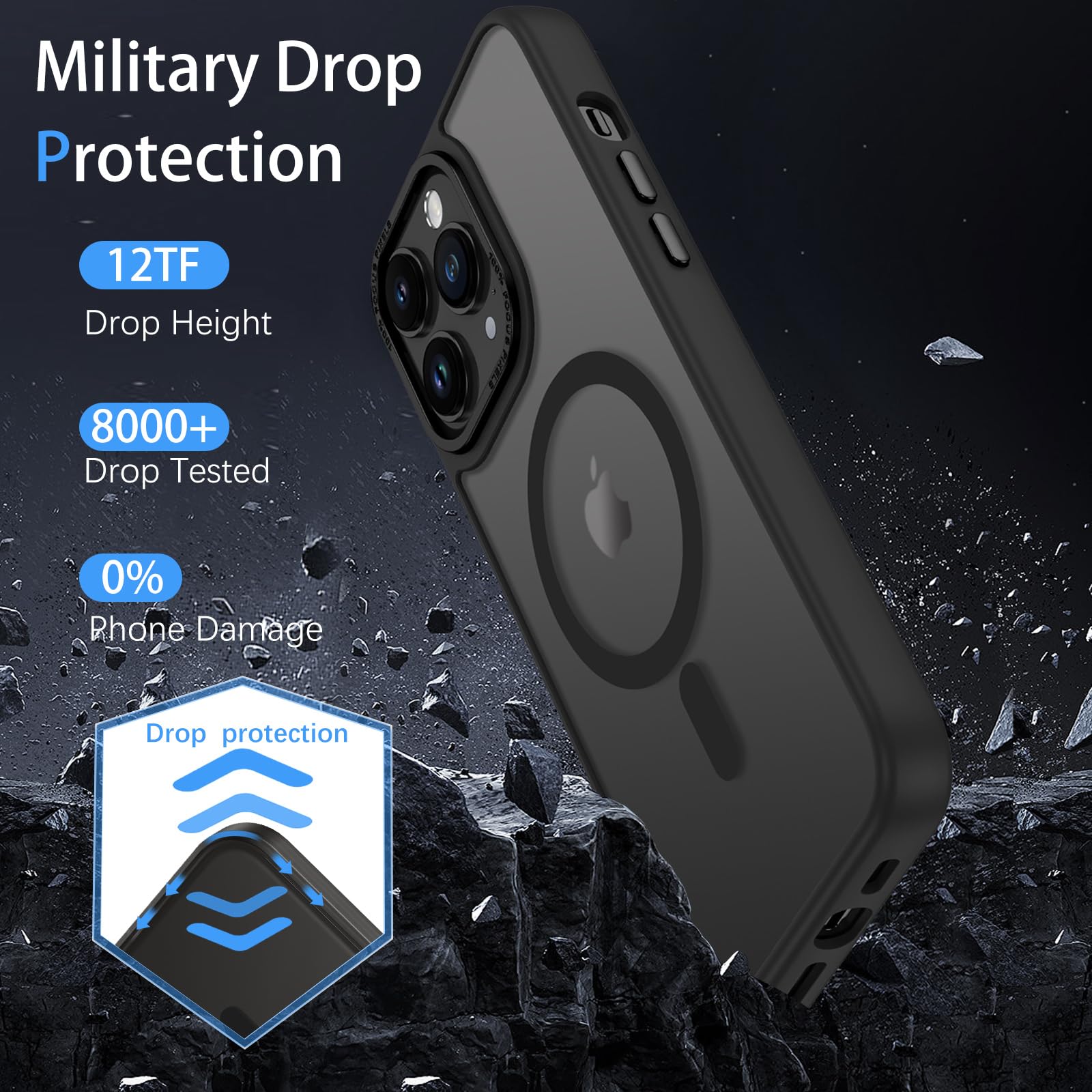 BENTOBEN Case For IPhone 13 Pro Max Case, [Compatible With MagSafe] Slim Translucent Matte Magnetic Shockproof Protective Anti Slip Women Men Phone Case For IPhone 13 Pro Max 6.7", Yellow - View #4