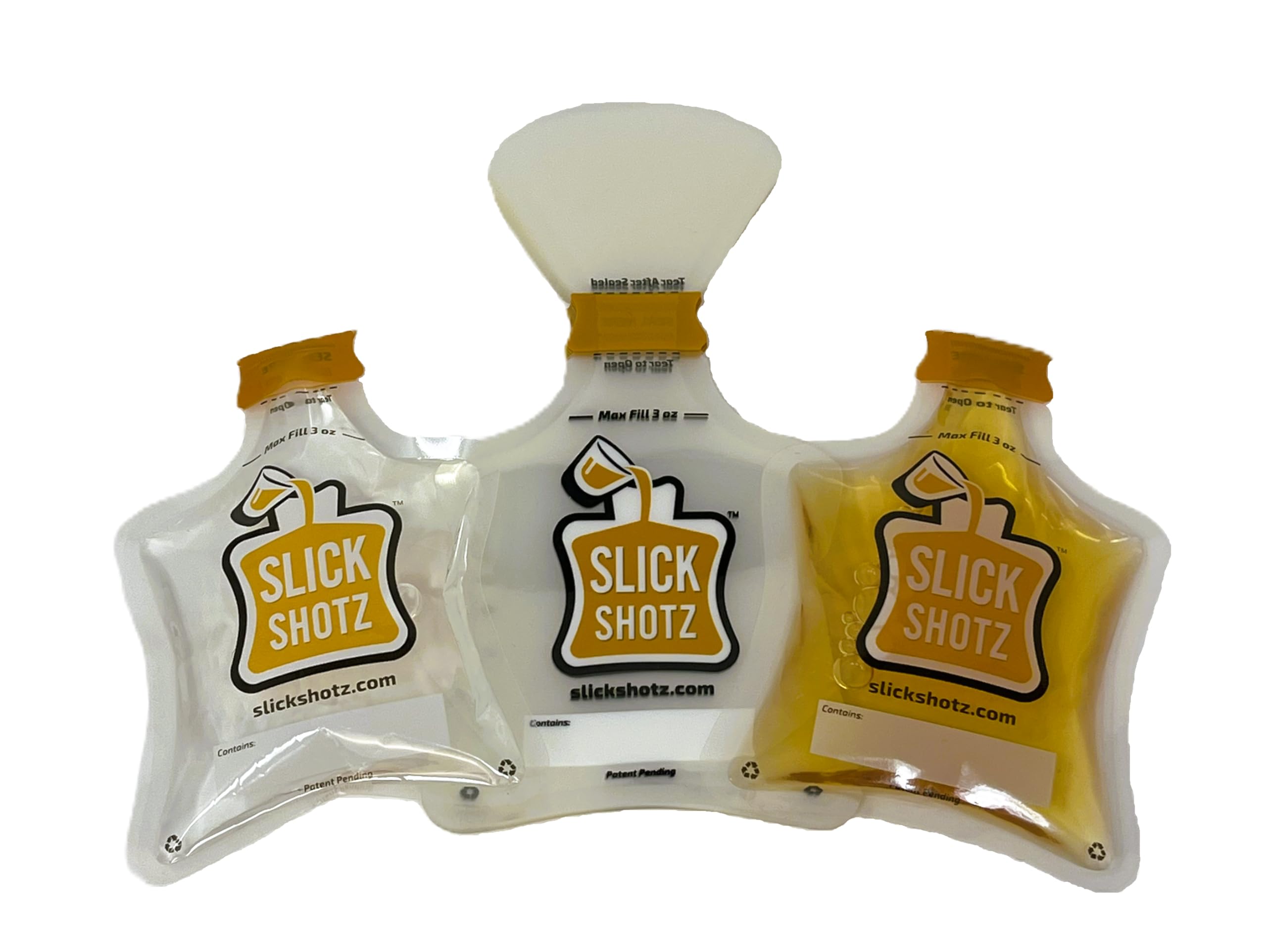 Slick Shotz 100RefillSS Plastic Flask, Clear