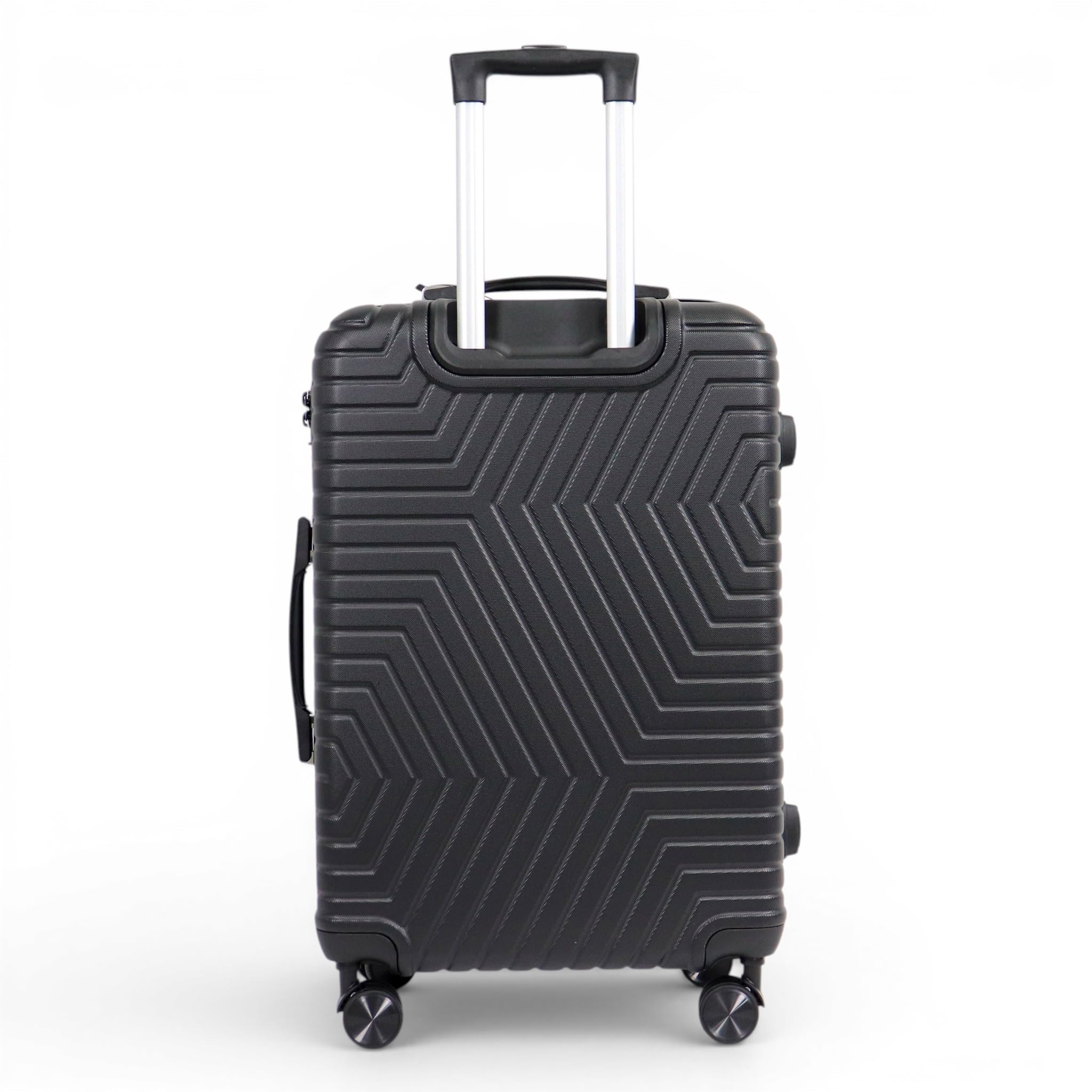 Del – Valise Moyenne 65 cm – ABS Légère et Résistante – Bagage Rigide – Serrure à Code Sécurisée – 4 Roues Double Ultra Fluides – Noir – 65 x 44 x 26 cm