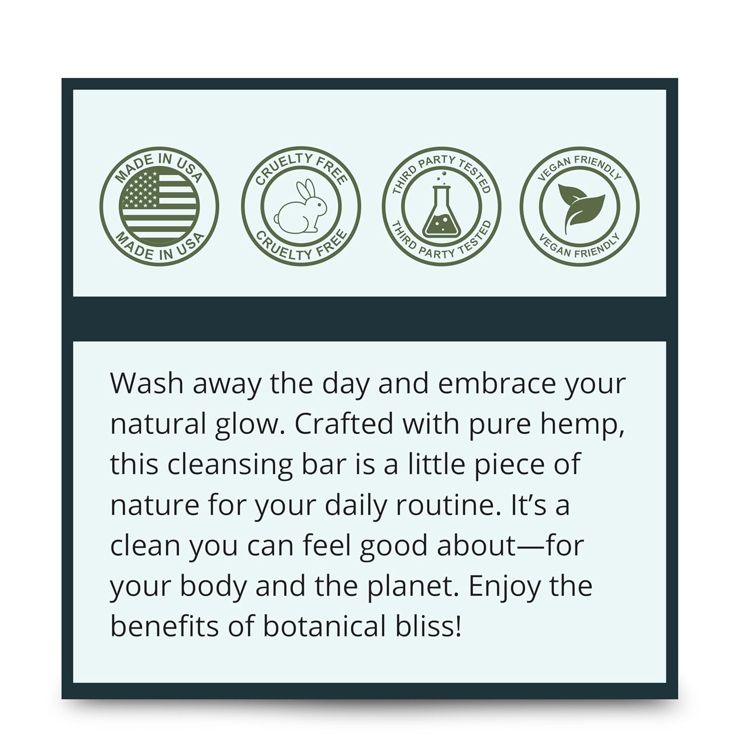 Zatural 100% Natural Hemp Bar Soap | Gentle Cleansing & Moisturizing Body Soap with Pure Botanical Ingredients | Rich Lather Formula (5 Bars)