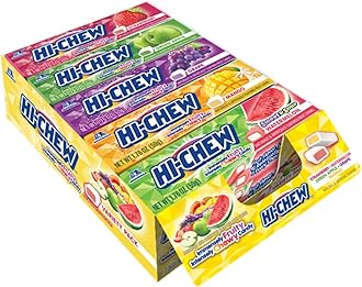 HI-CHEW Variety Sticks, 15-Pack, Soft & Chewy Candy, 1.76oz Each - Made with Immensely Juicy Fruity Flavors - Strawberrt, Green Apple, Grape, Mango and Watermelon