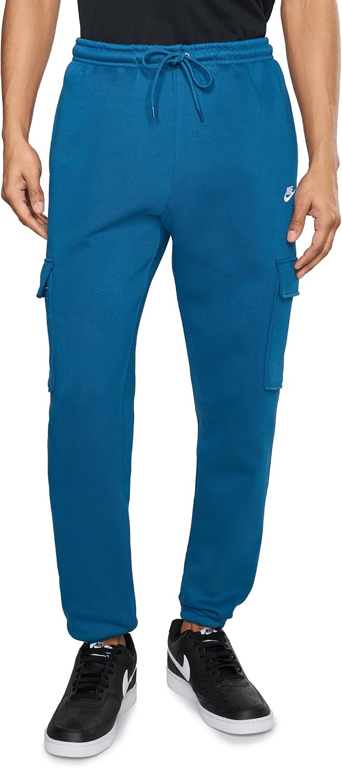Мужские брюки Nike Club Fleece Cargo, цвет: Синий — фото 1