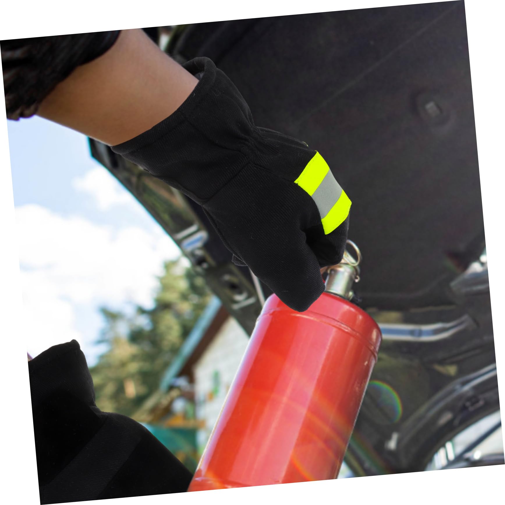 ULTECHNOVO 2 Paar Feuerhemmende Handschuhe Schlaghandschuhe Arbeitshandschuhe Handschuhe Für Den Landschaftsbau Isolationshandschuhe Arbeitsschutzhandschuhe Bauhandschuhe Baumwolle