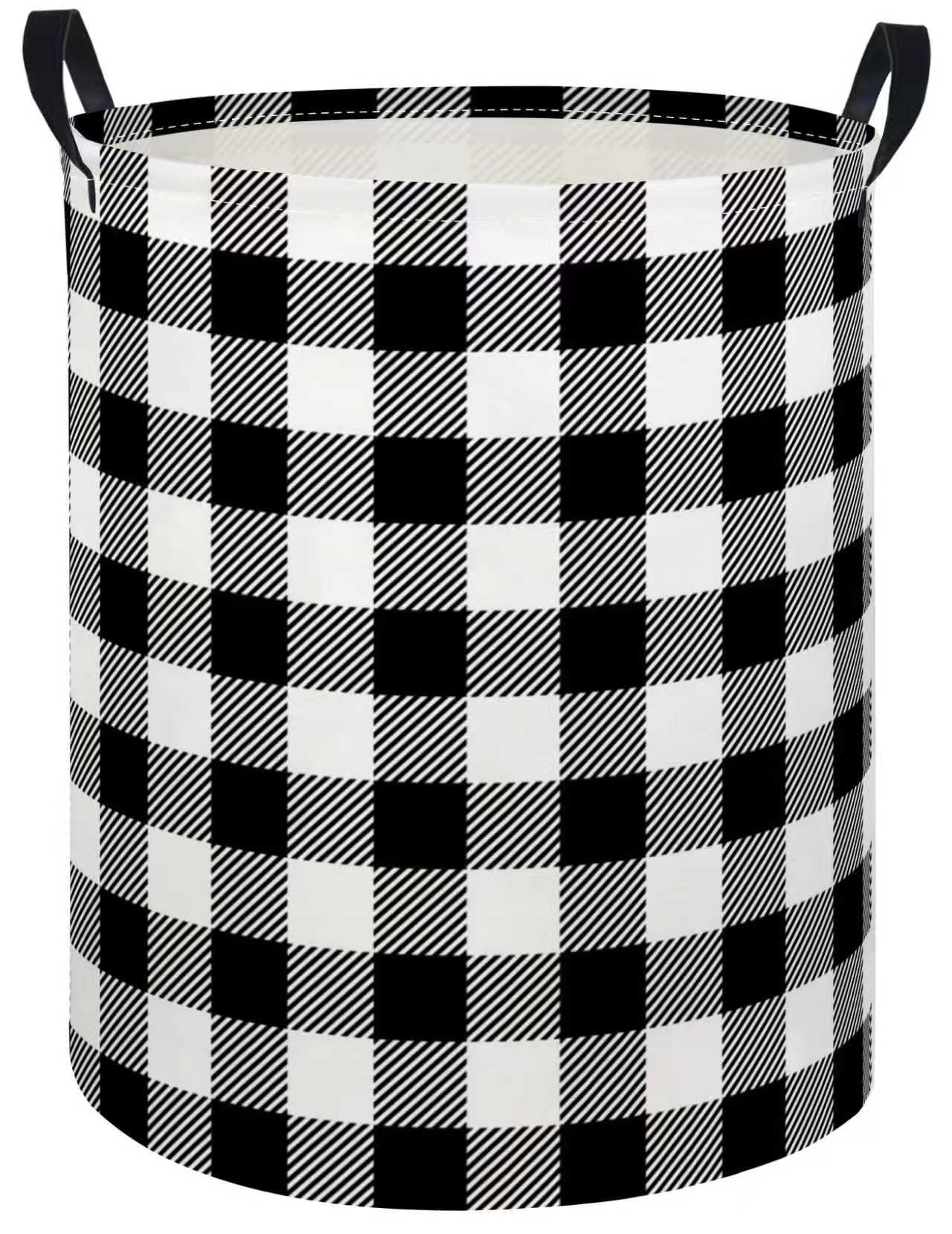 Baby Laundry Hamper kids laundry Basket Waterproof Laundry Bag for Bedroom Clothes Organizer Room Décor(Checkered)