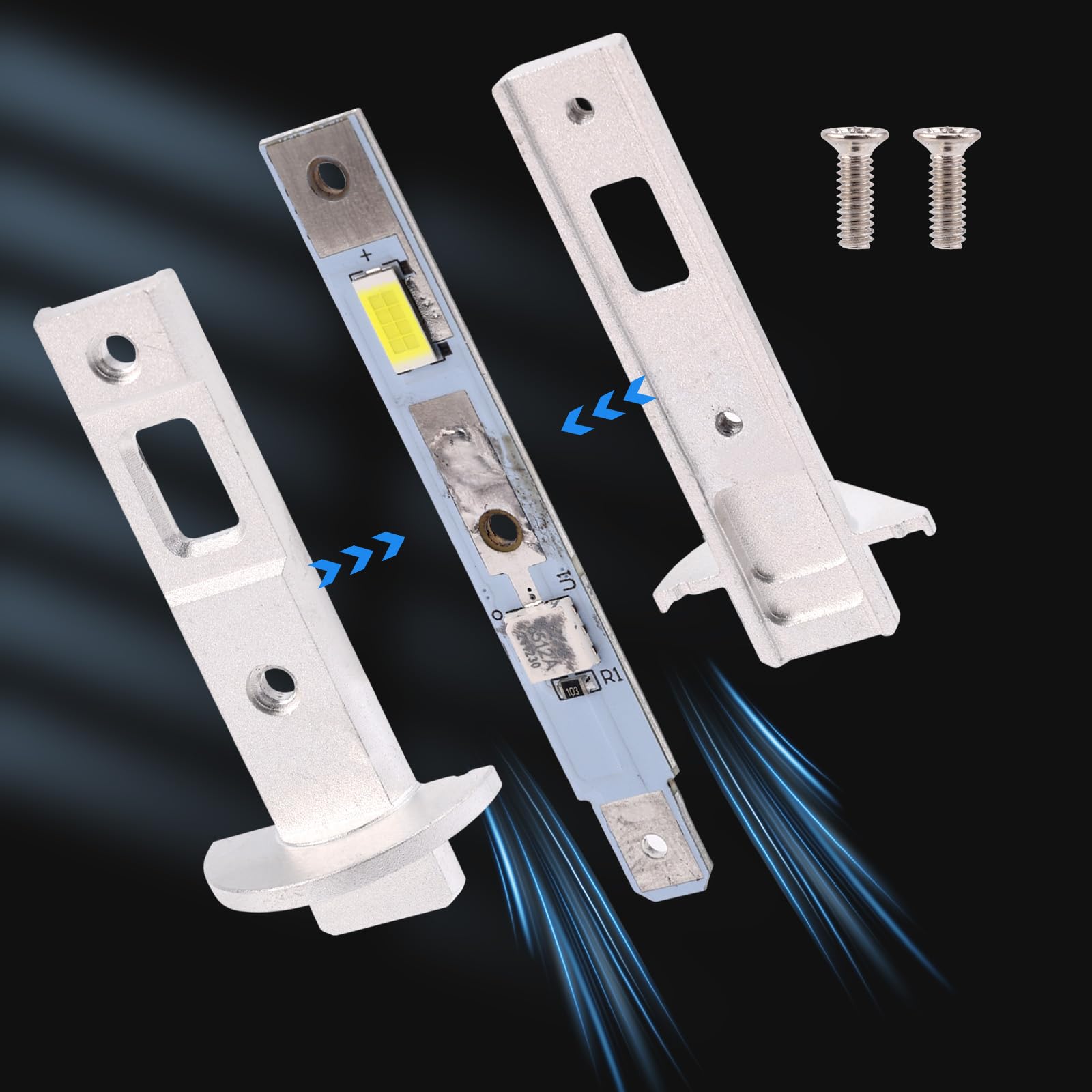 2szt Żarówka LED H1, Super Jasna Chłodnobiała Żarówka Reflektora LED H1 Rozmiar Mini 1:1 Podłącz i Używaj 6500K IP68 Wodoodporna na Światła Przeciwmgielne Oświetlenie Tablicy Rejestracyjnej