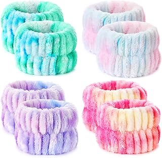 8pcs Wrist Bands for Washing Face Wash Wristbands Wrist Towels Arm Bands for Skincare
