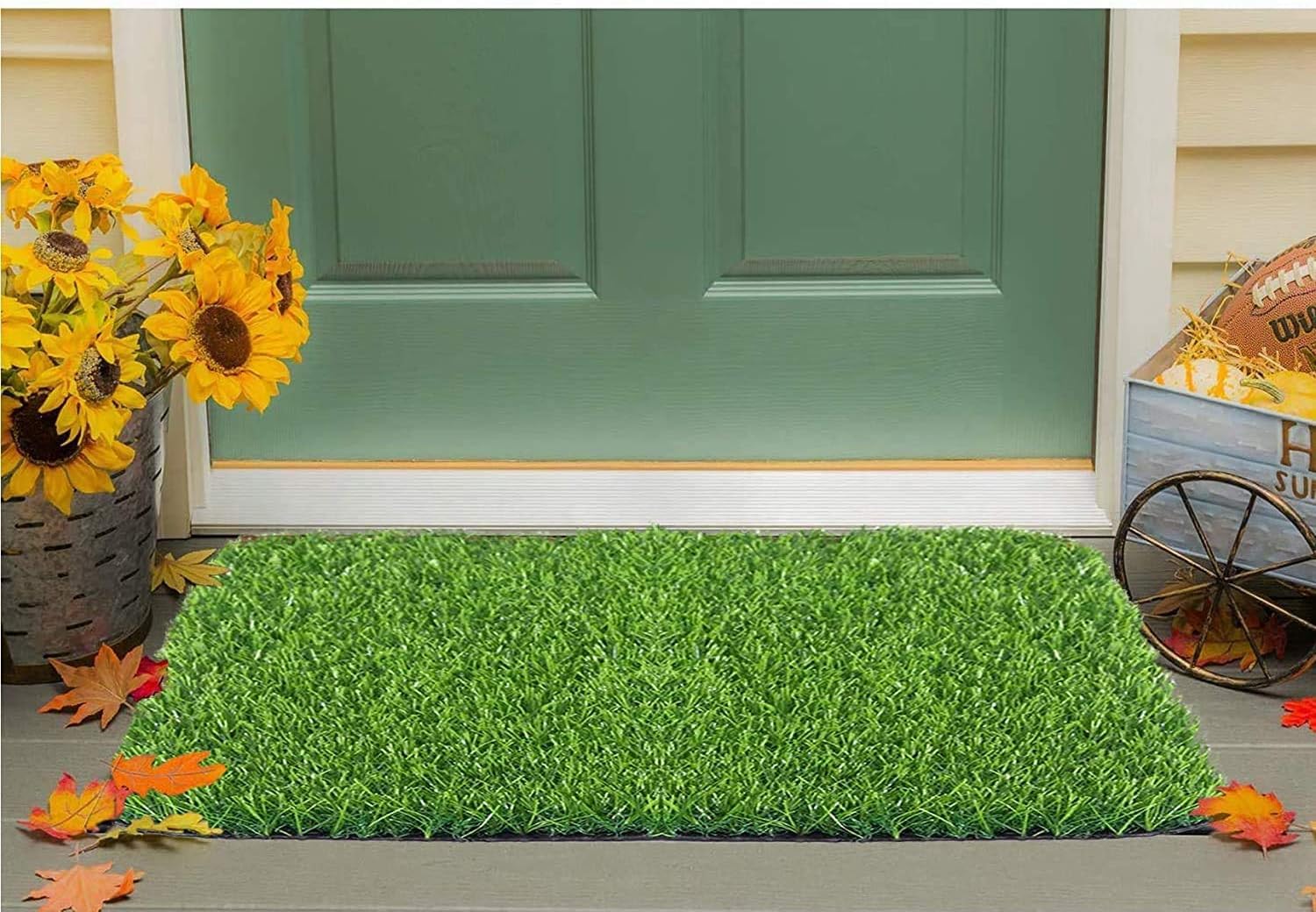 Home Collection 35 Mm High Density Artificial Grass Carpet Mat for Balcony, Lawn, Door, (2 X 3 Feet), Green-image-8