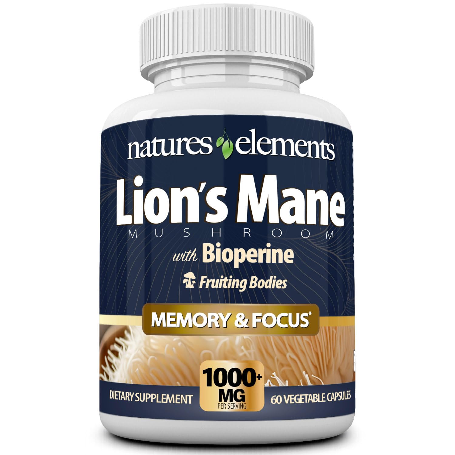 Amazon.com: Natures Elements Lion's Mane Mushroom with BioPerine