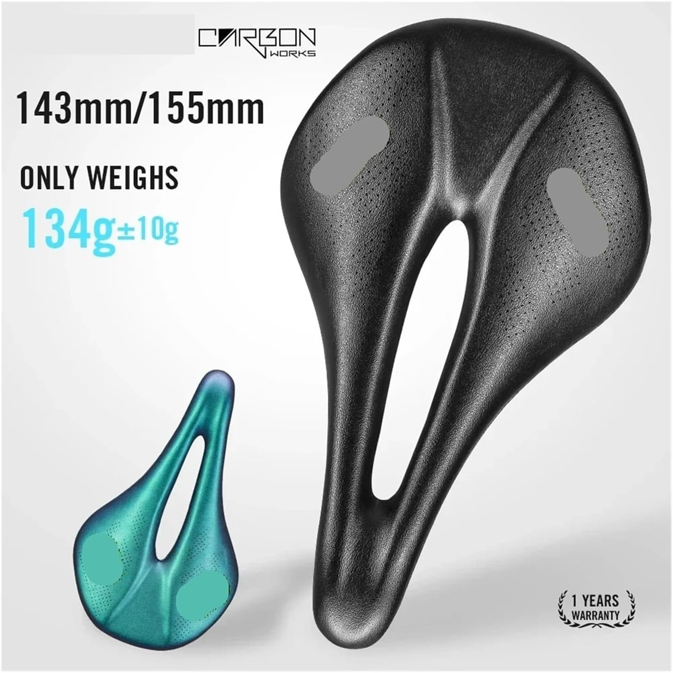 Full Carbon Bicycle Saddle 245x143 155mm Superlight Carbon Fiber Rail PU Leather EVA Cushion for Cycling Seating