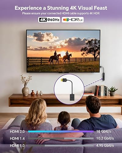 Miniatura 5 de VCE Paquete de 2 adaptadores HDMI macho a hembra giratorios HDMI extensión convertidor chapado en oro para Google Chrome Cast, Roku Streaming Stick