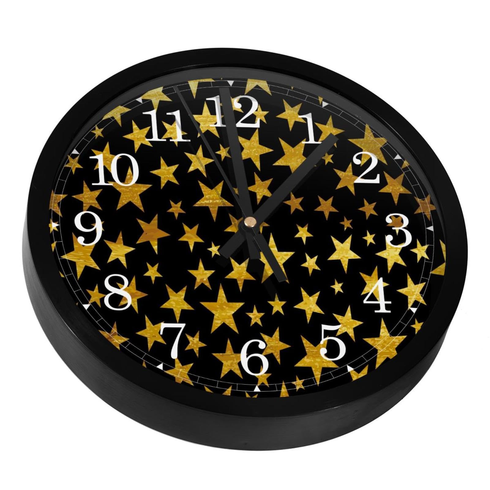 Horloge murale silencieuse à piles au design de ciel étoilé pour salon élégant