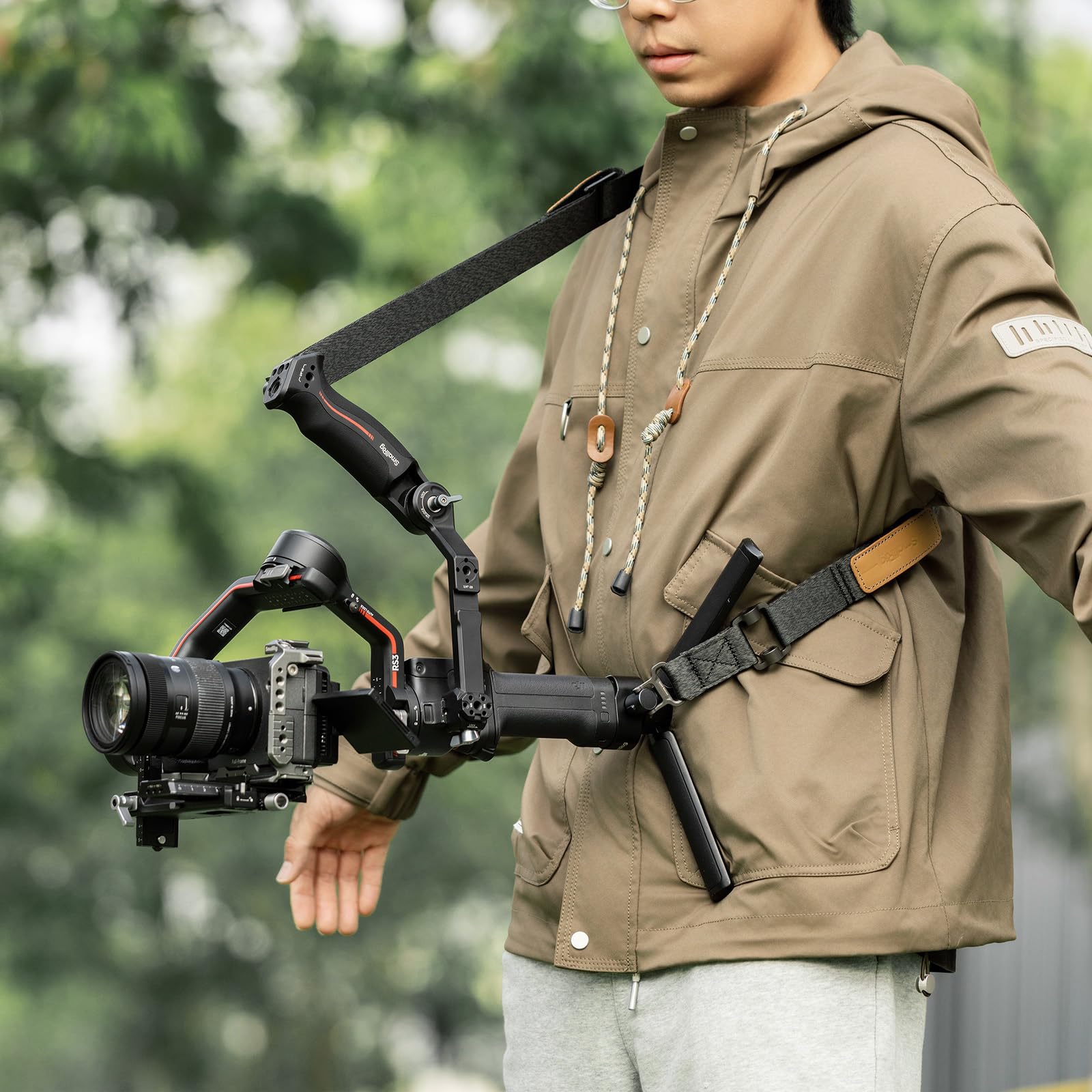 SMALLRIG Tracolla per ridurre il peso, maniglia per DJI Gimbal, con fibbie QD migliorate per RS 4 / RS 4 Pro/RS 4 Mini/RS 3 / RS 3 Pro/RS 3 Mini/RS 2, nero - 5362
