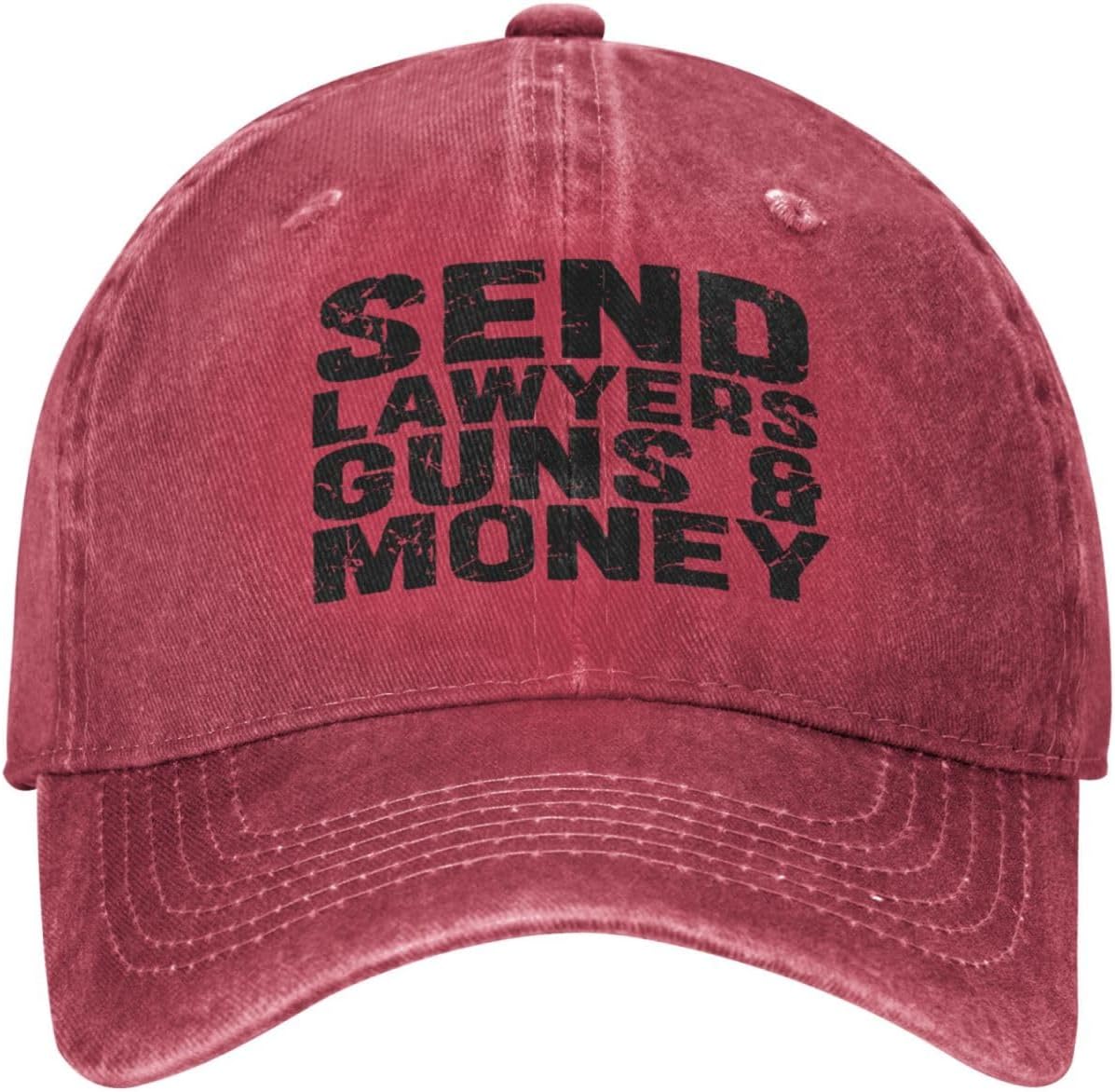 Send Lawyers Guns and Money Hat Men Women Baseball Cap Adjustable Trucker Hat Cowboy Hat