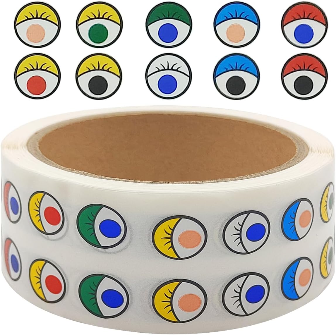 4000 pcs Eye Stickers, DaKuan 2 Models Eyeball Stickers, Eyes for Crafts, Sticker Eyes, for Handmade DIY, Crafts and Decorations (Black and White and Colour)