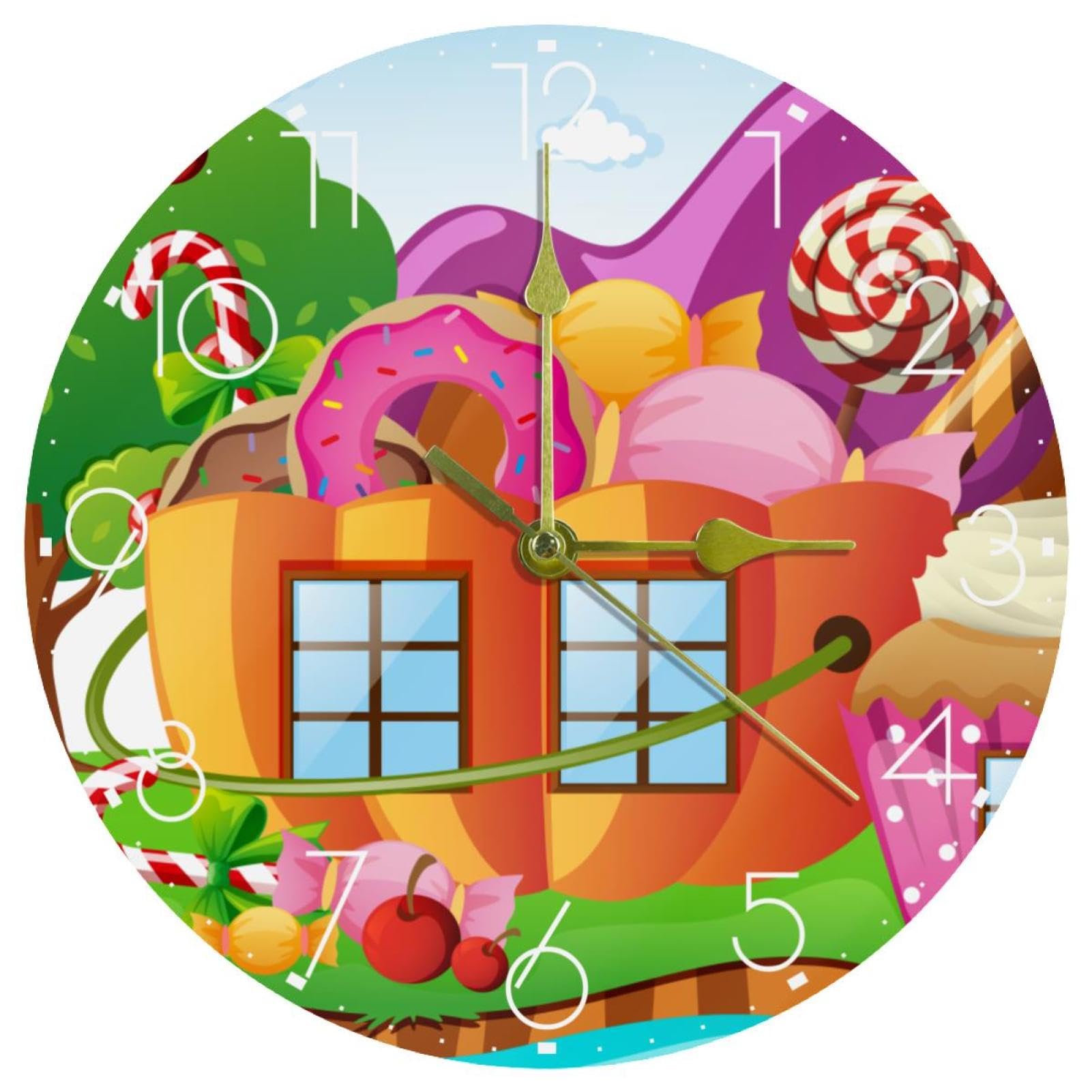 Horloge murale enfant monde imaginaire pour salon et salle de classe