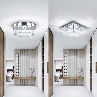 Mini Round LED Crystal Chandelier and Square LED Crystal Chandelier