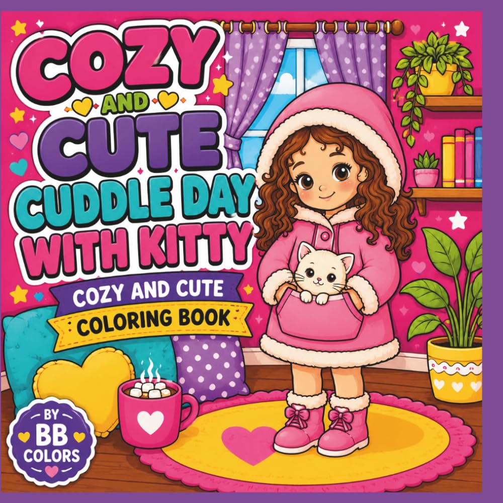 COZY AND CUTE CUDDLE DAY WITH KITTY: COZY AND CUTE COLORING BOOK