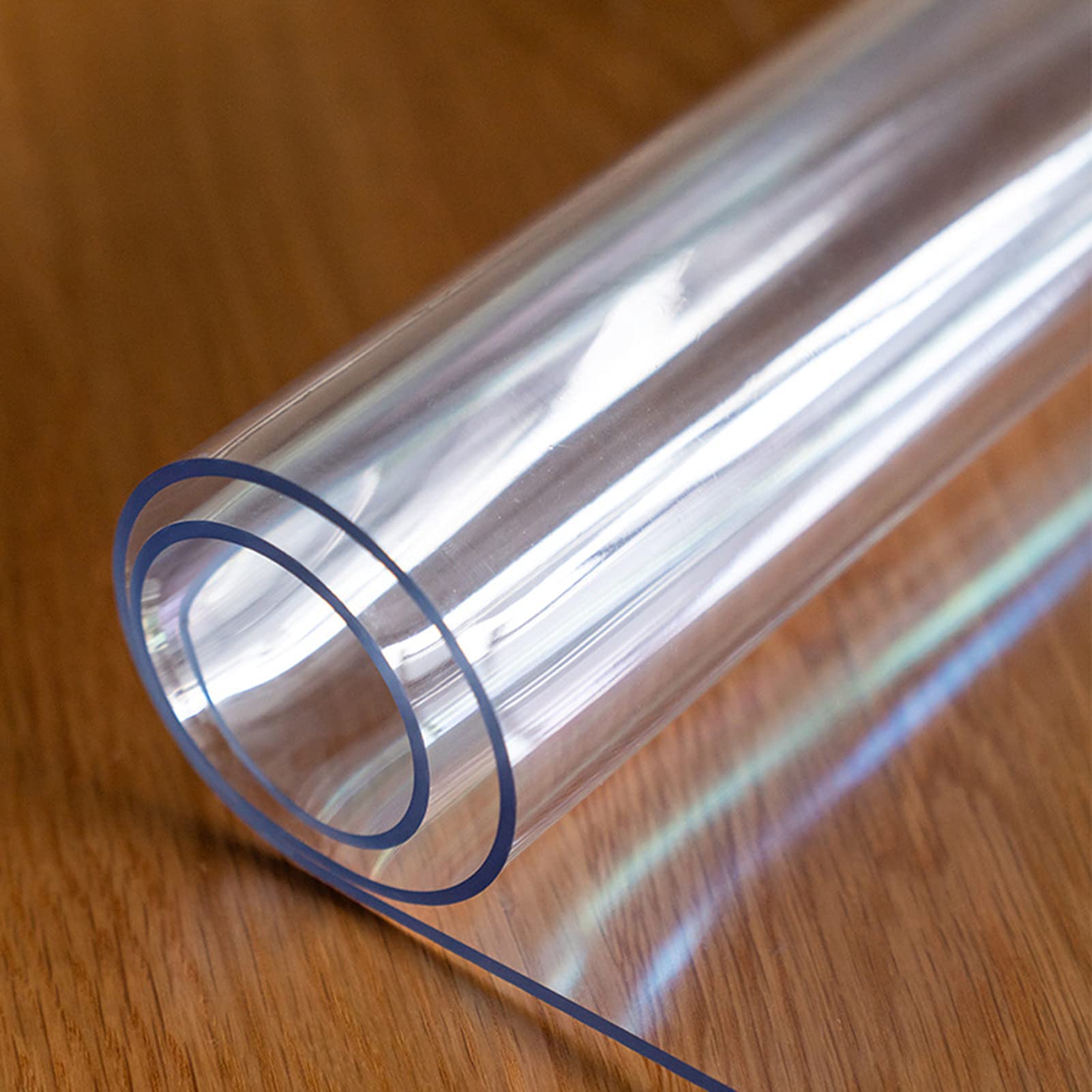DongBao Protector de Mesa Transparente de 2 mm de PVC, Lavable, Mantel Transparente Rectangular