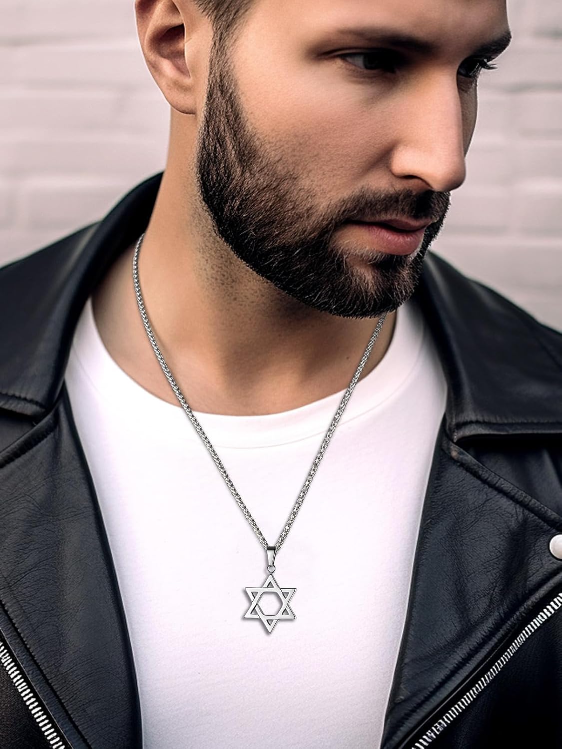 FaithHeart David of Star Necklace for Men Women, Jewish Star Pendant Necklace Stainless Steel Hebrew Amulet Jewelry, Gift Box - Image 9