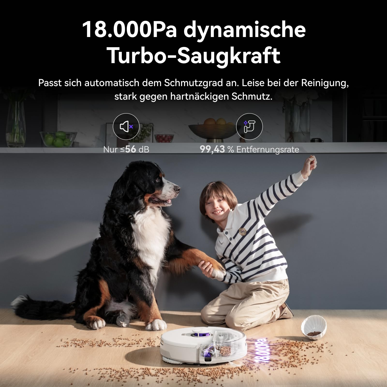 NARWAL Freo Z10 Ultra Saugroboter mit Wischfunktion, 18.000 Pa Saugleistung, Dynamische Moppausdehnung, Tangle-Free System, Intelligente Nass-Trocken-Reinigung, All-in-One-Basisstation
