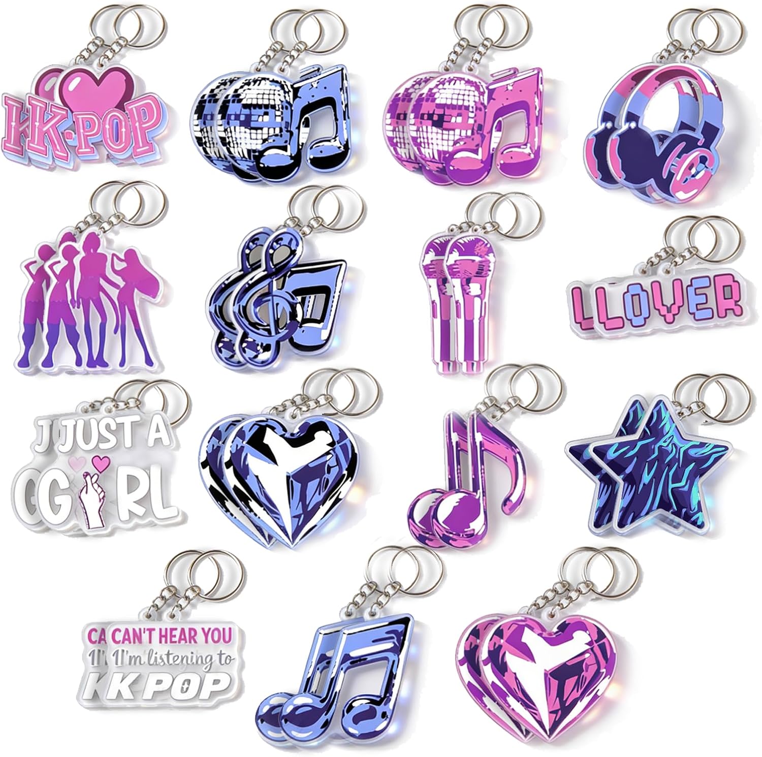 30 Pcs Kpop Party Favors Bulk K-pop Keychains Acrylic Kpop Birthday Party Supplies Music Friendship Gifts K-pop Themed Accessories