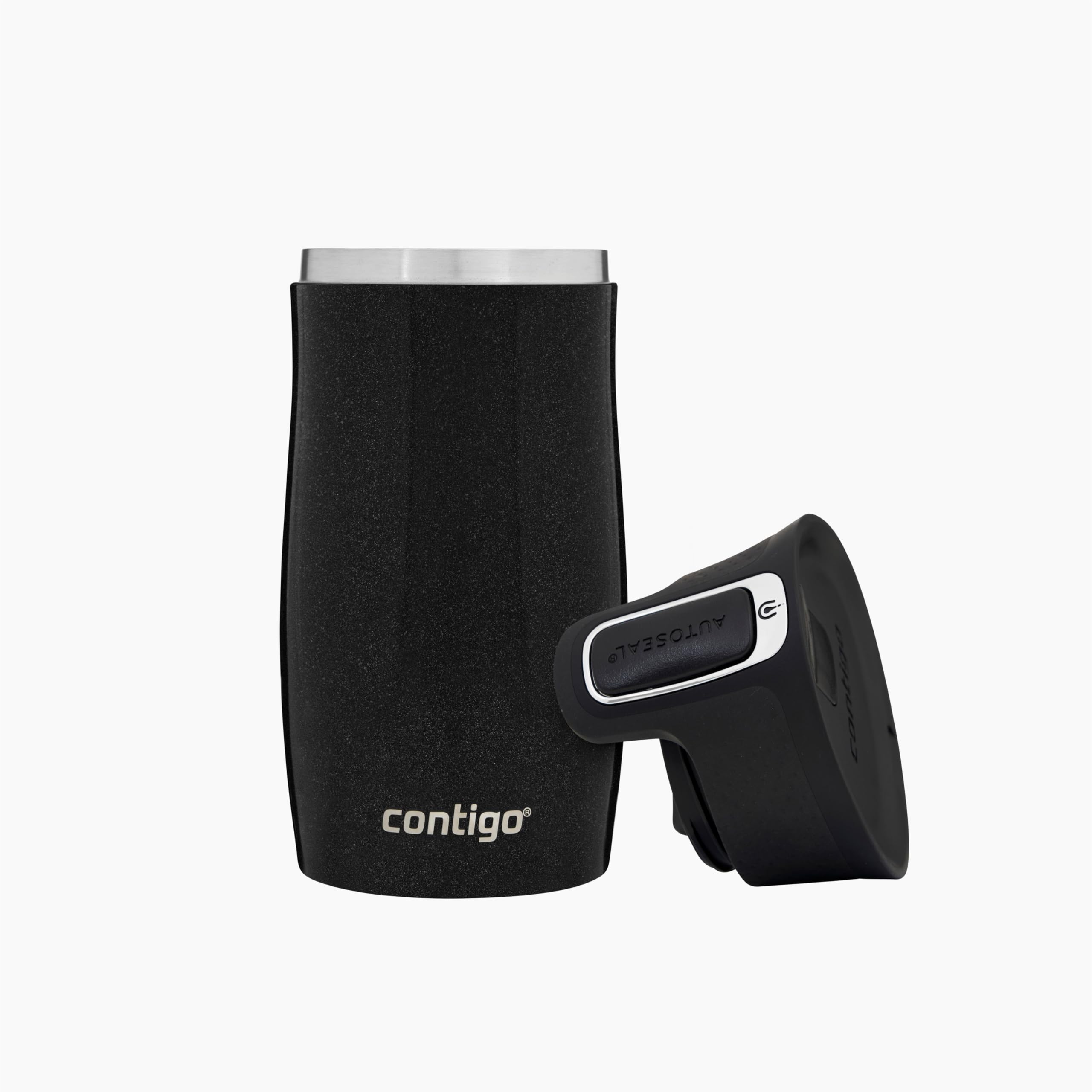 Contigo Thermobecher West Loop Mini Autoseal mit Gravur - Namen Edelstahl Isolierbecher, Reisebecher, Kaffeebecher to Go, auslaufsicher 300 ml (Licorice)