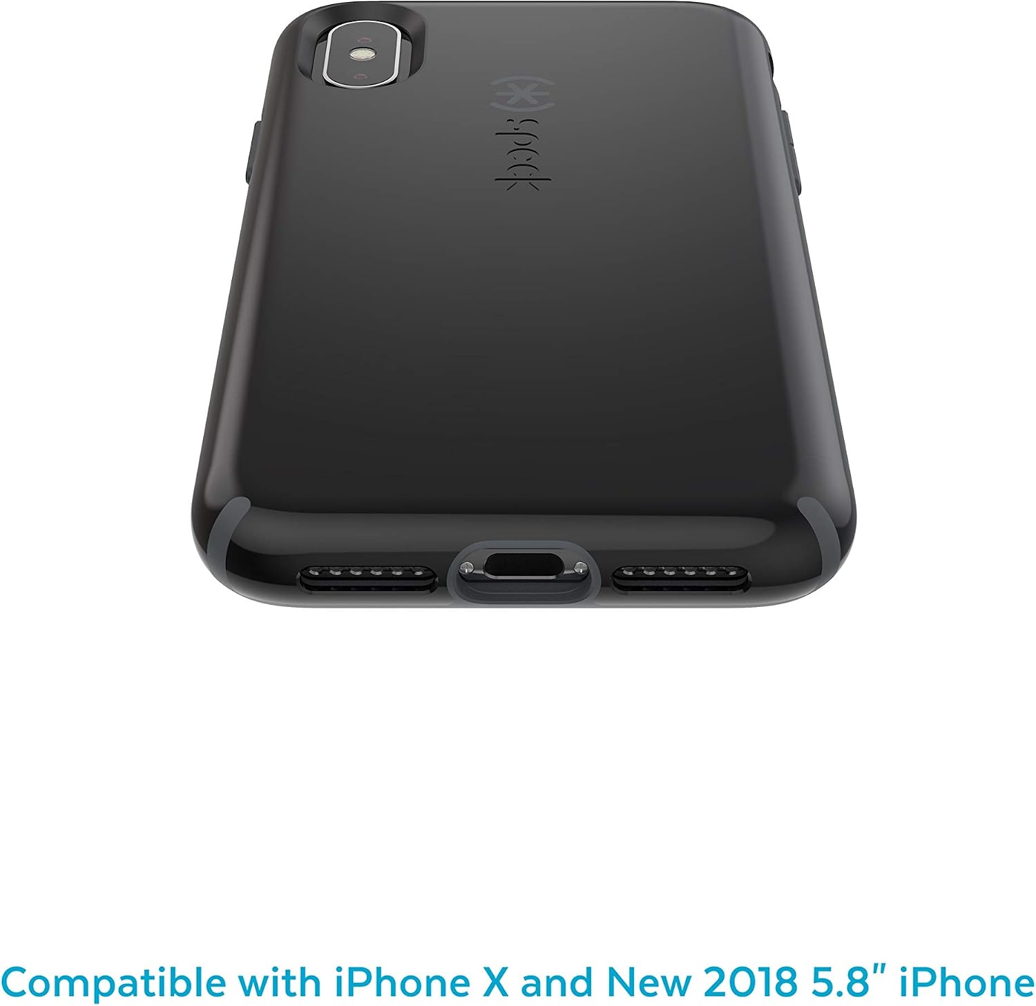 Speck Products CandyShell iPhone Xs/iPhone X Case, Black/Slate Grey