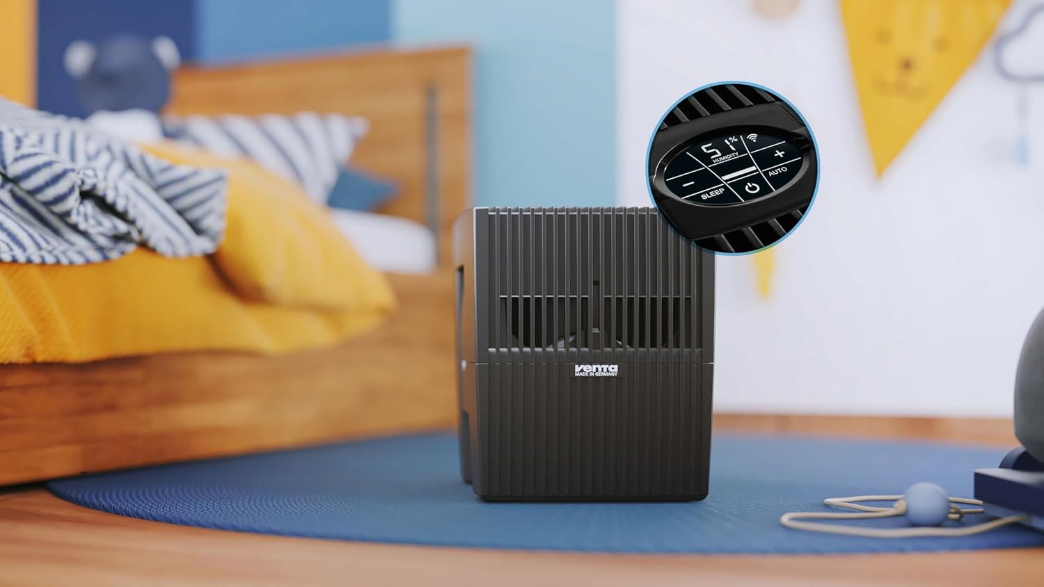 AH515 Original Connect Filter-Free Evaporative Humidifier - Spaces up to 375 ft² - Black - WiFi Compatible