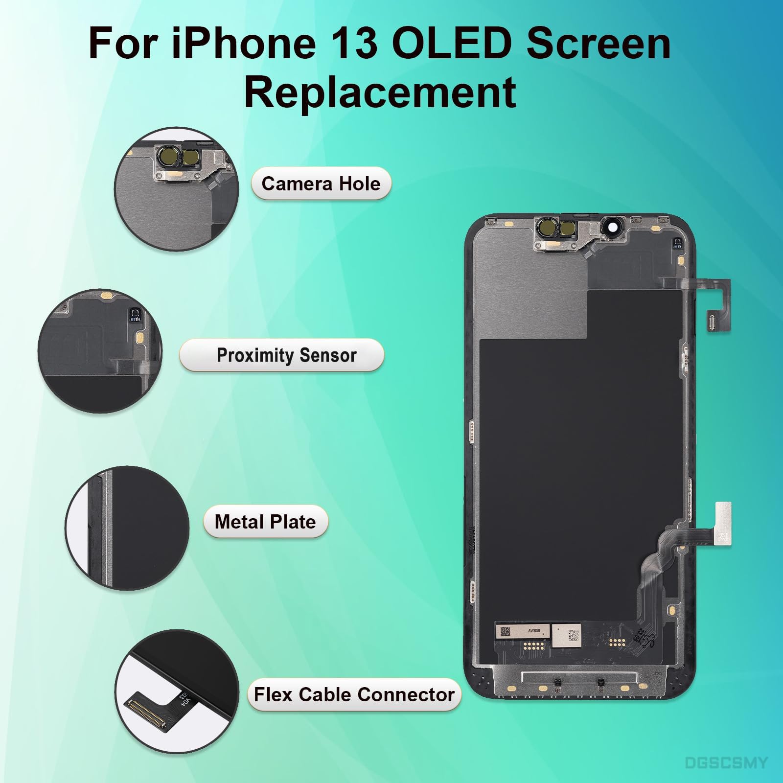 Amazon.co.jp: DGSCSMY iPhone 13 OLED スクリーン 交換用 近接