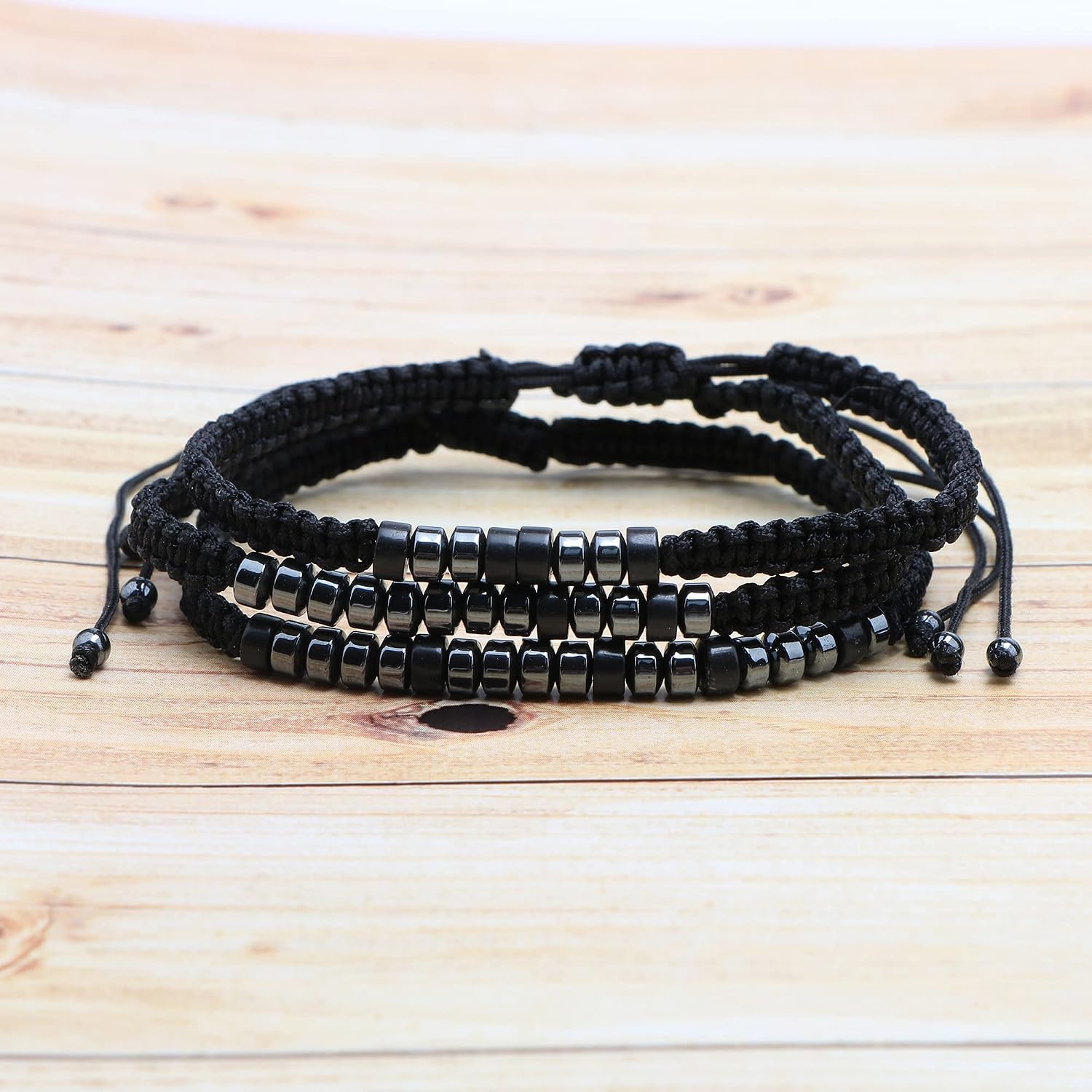JoycuFF Inspirational 𝗠𝗼𝗿𝘀𝗲 𝗖𝗼𝗱𝗲 𝗕𝗿𝗮𝗰𝗲𝗹𝗲𝘁𝘀 𝗳𝗼𝗿 𝗪𝗼𝗺𝗲𝗻 Men Secret Message Obsidian Beads 𝗛𝗮𝗻𝗱𝗺𝗮𝗱𝗲 Woven Jewelry 𝗕𝗶𝗿𝘁𝗵𝗱𝗮𝘆 Gifts for Her