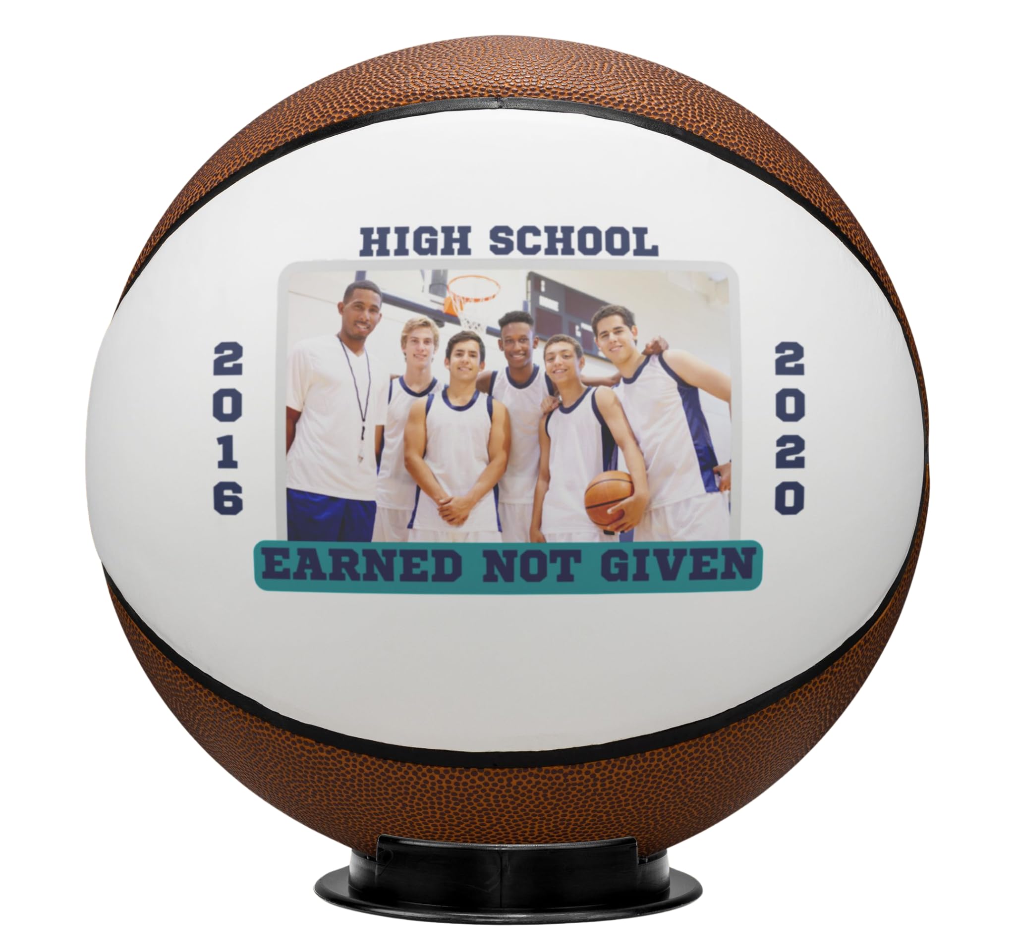 Personalized Basketball Team Photo for Sports Fans Grandson from Grandma Grandpa Customized Basketball Team Coach Game Accessories for Son from Dad Mom Custom Sports Ball Fans Accessories