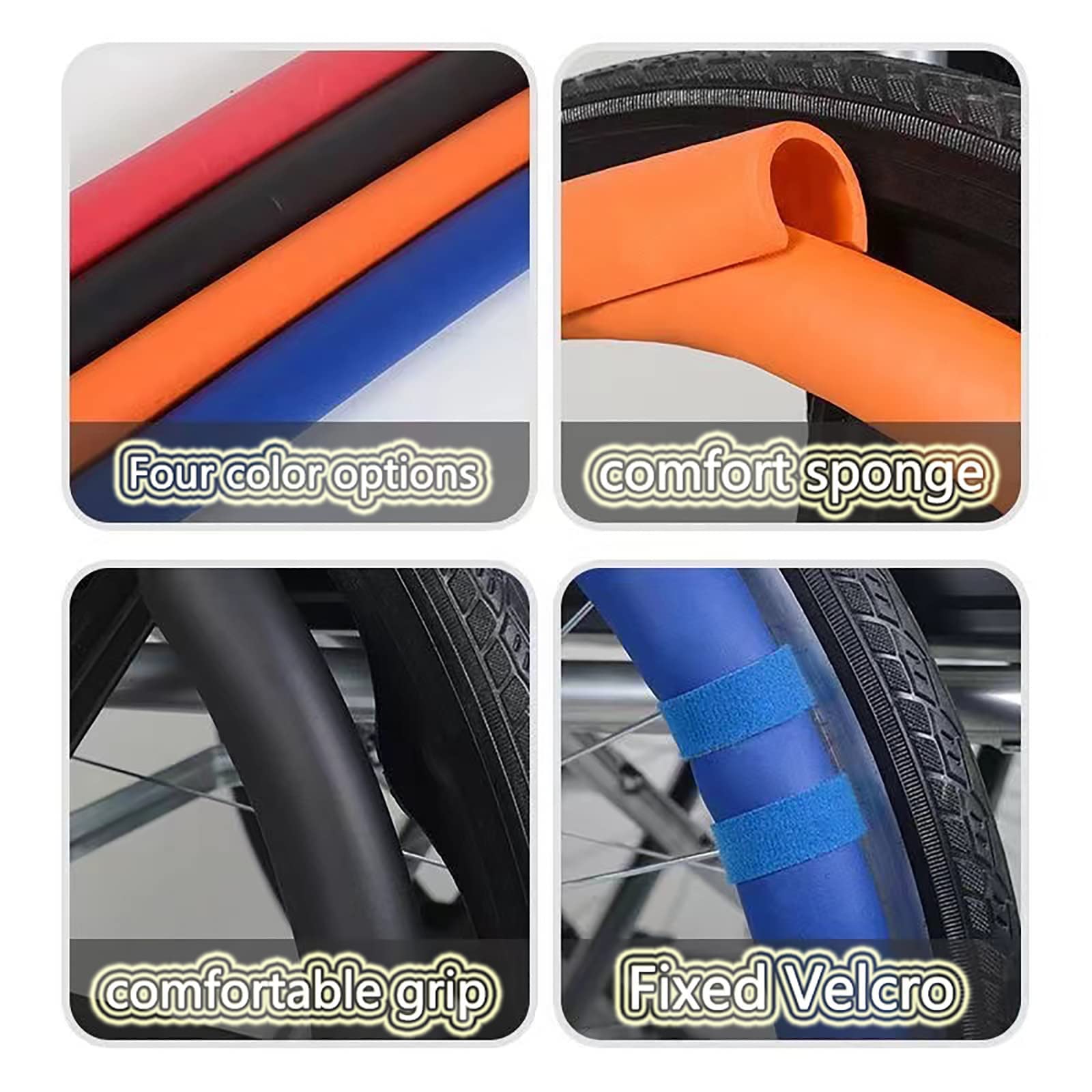 par de Fundas para sillas de Ruedas, Fundas de Silicona para Llantas de Empuje para sillas de Ruedas de 22/24 Pulgadas, Funda Protectora Antideslizante Resistente al Desgaste, Cubierta para empuñadu
