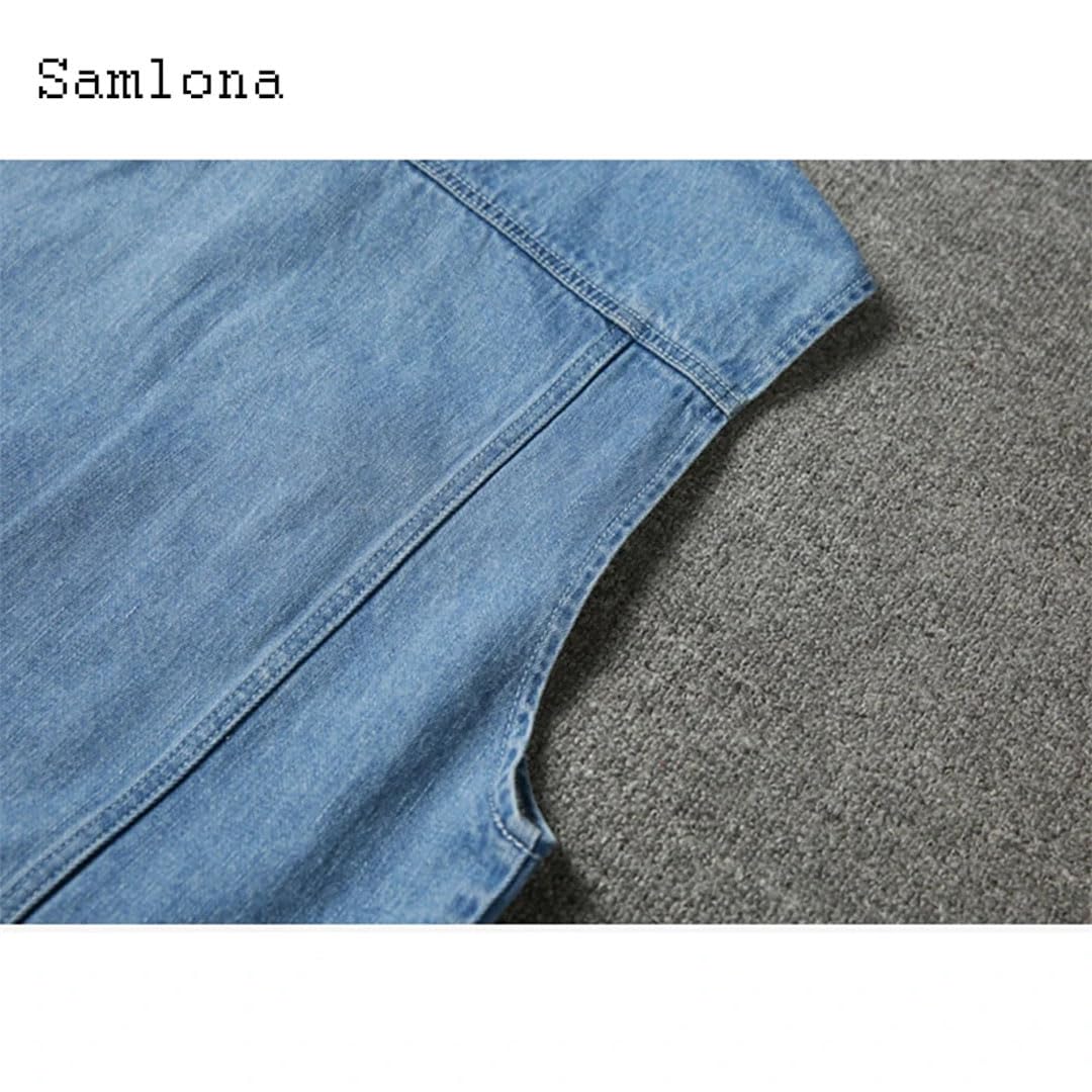 Giacche di jeans da uomo Giacche senza maniche Mens monopetto gilet cappotti Solid Jeans Giacca