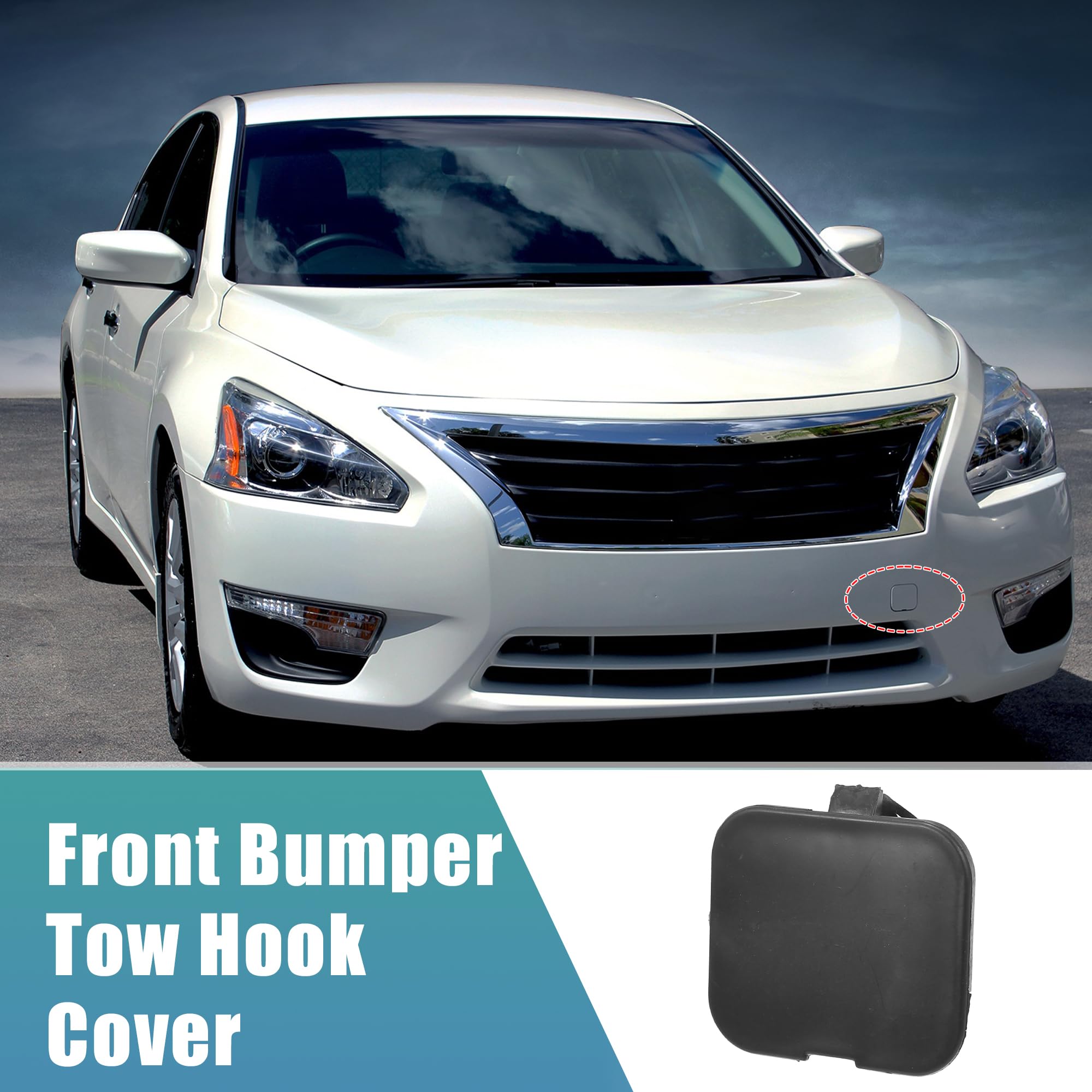 Car Front Bumper Tow Hook Cover For Nissan Altima 2013-2015 - Right Side Tow Eye Cap