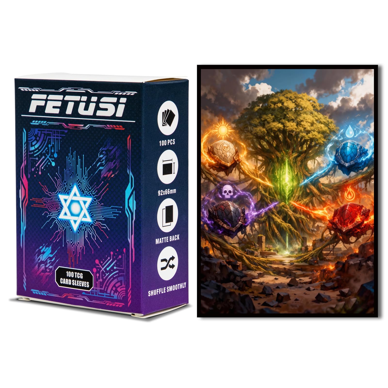 Amazon.co.jp: MTGカードスリーブ 100CT (忍者遺物&世界樹)、マジック