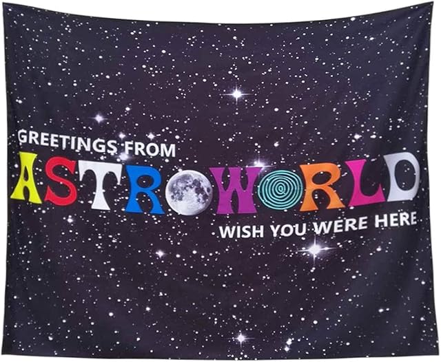 Astro Starry sky Tapestry, Moon and Star Tapestry,Wish You Were Here Tapestry3D Boutique Art Tapestry Wall Hanging Black & White Tapestry Home Decorations for Bedroom Living Room College Dorm