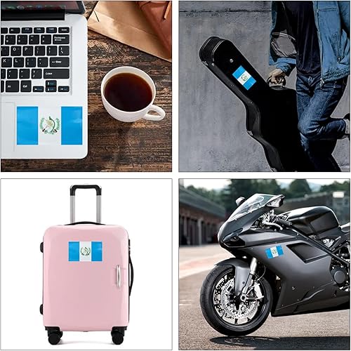 Miniatura 5 de Paquete de 3 calcomanías de bandera de Guatemala, calcomanías reflectantes de vinilo para automóvil, calcomanías impermeables para parachoques de