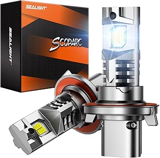SEALIGHT 9008/H13 Fog Lamps 80,000LM for ATVs & Powersports, 2026 Version, 9×Brightness S7S Series Wireless H13 Fog Bulbs 1:1 Real Size 10 Years Lifespan- Pack of 2