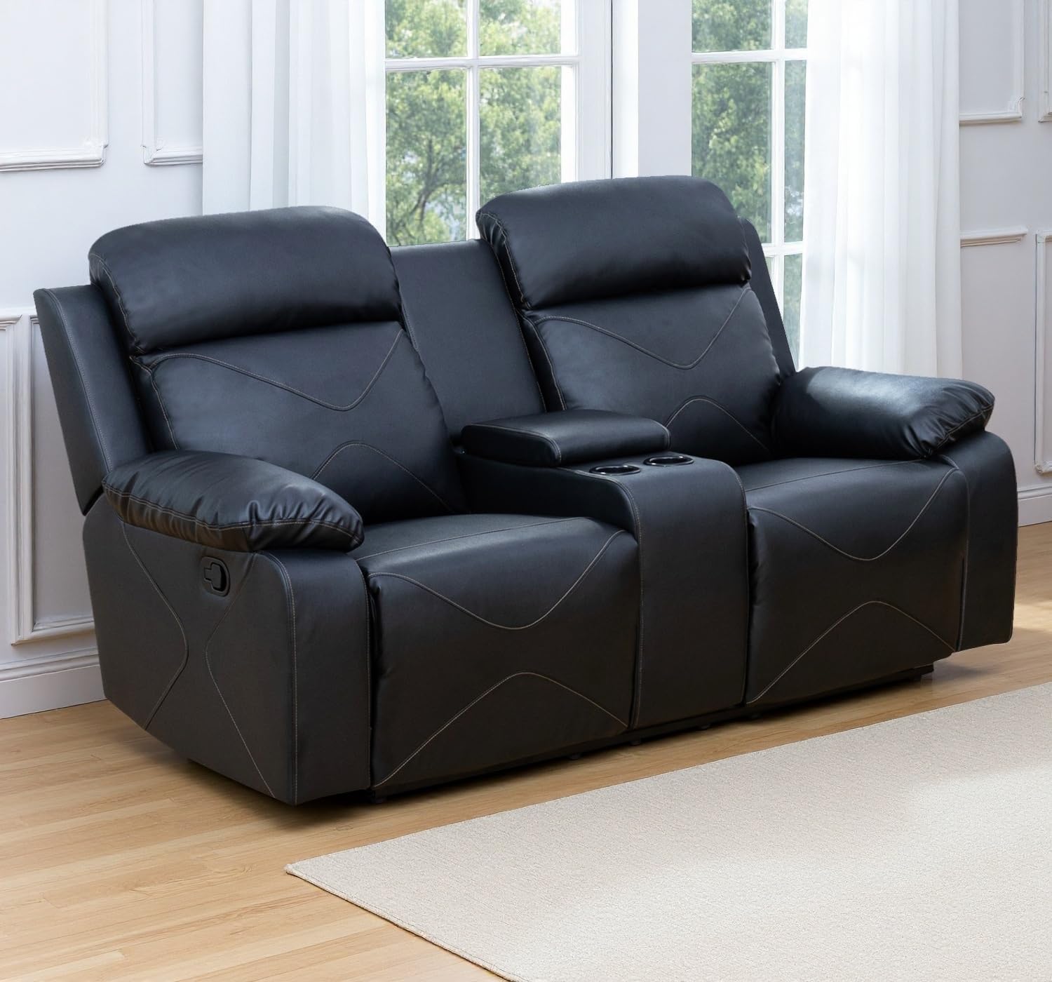 Leather Recliner Sofa Set for Living Room Furniture Set,Brown Reclining Sofa Couch Set Single Recliner Chair for House/Home Theater/Rv(Recliner Chair)