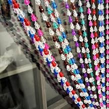 ave split Beaded Curtain Doorways Star Acrylic Hanging Door Beads String Curtains Tassel Room Divider Screen Decor for Doorway Window Living Room Wedding 055hl Colorfull