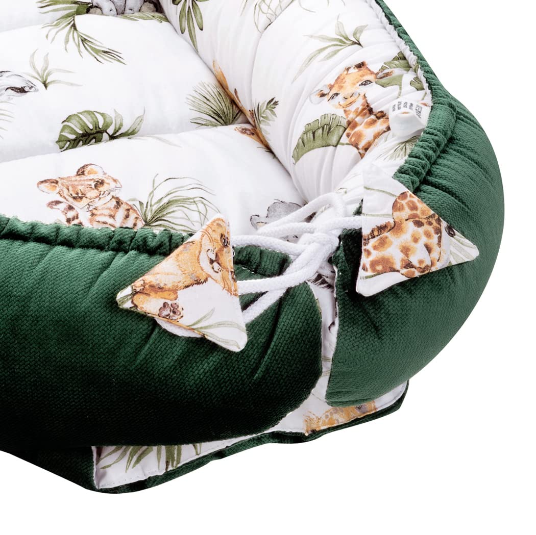 Pepi - Cocon Bebe - Nid Bebe - Reducteur de lit Bebe - Baby Nest - Nid Pour Bébé - Cocoon - Réducteur lit Bébé - 100% Coton - Afrimals mit Velvet