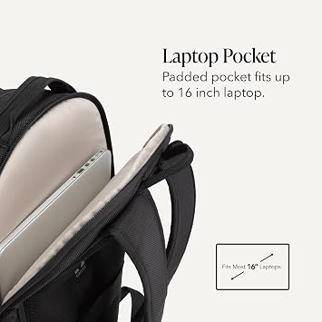SwissGear Hybrid 30L Travel Backpack, Fits 15 inch Laptop, Men's and Women's, Black