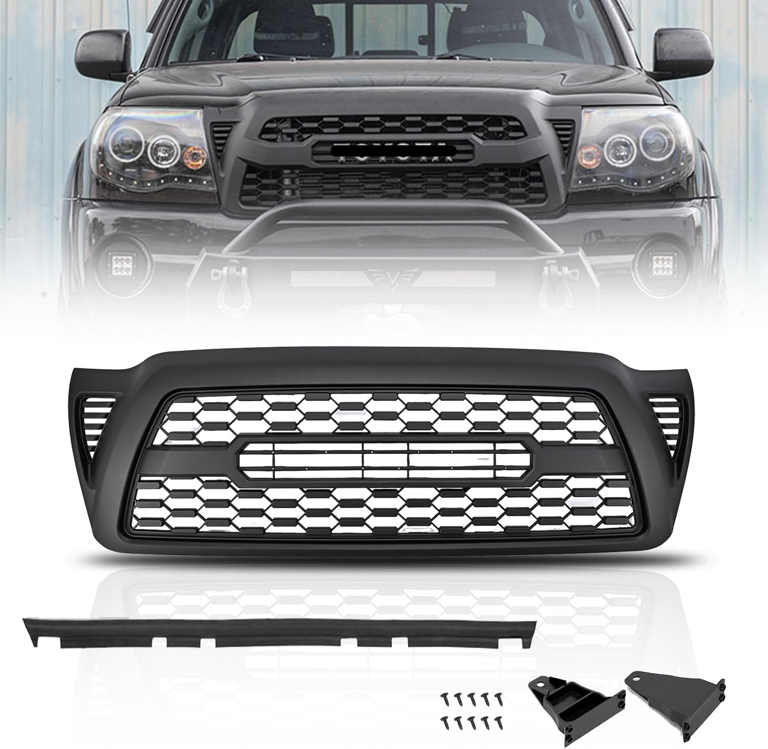 Amazon.com: OLDANI New [Upgraded] Front Grille for Toyo-ta Tacoma 2005 ...
