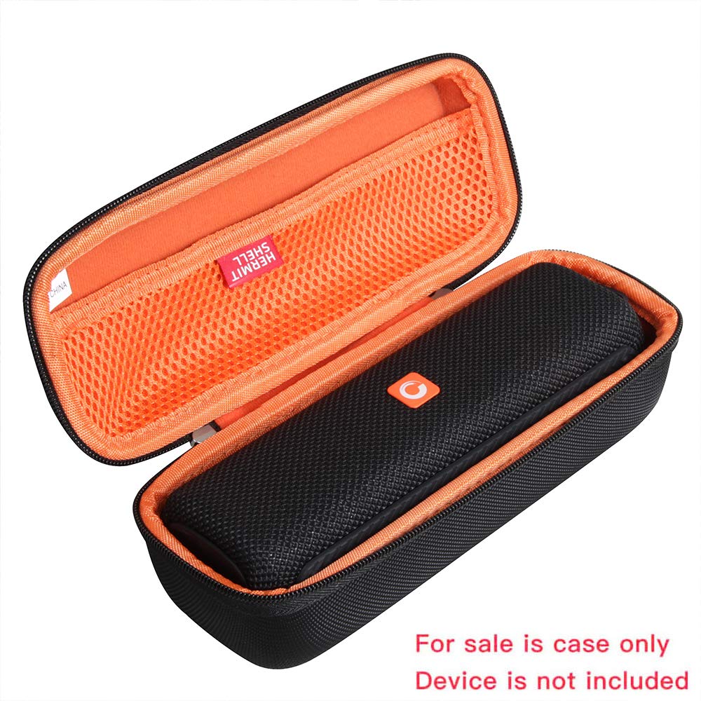 Hermitshell Hard Travel Case for DOSS E-go II Portable Bluetooth Speaker (Black + Orange)