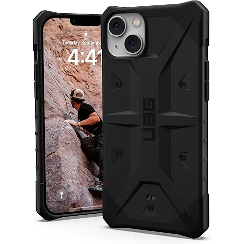 URBAN ARMOR GEAR UAG Designed for iPhone 14 Plus Case Black 6.7" Pathfinder Slim Lightweight Shockproof Dropproof Rugged Protective Cover Compatible with Wireless Charging
